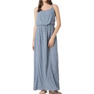 Robe Longue Bleu Imprimé Femme Only Nova