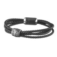 Bracelet Noir Geographical Norway Tresses Motif pas cher