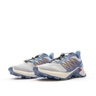 Chaussures de trail Bleu/Beige Femme Salomon Sagacross W vue 6