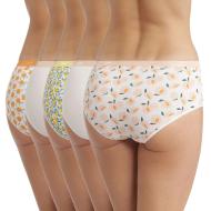 X5 Culottes Blanches Imprimés Tropical Blanc Femme DIM D4C20 vue 2