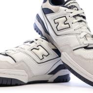 Baskets Blanches/Marine Homme New Balance BB550 vue 7