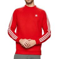 Sweat Rouge Homme Adidas 3-stripes Crew pas cher