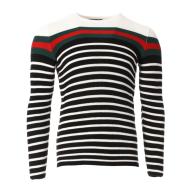 Pull Blanc/Noir Homme Paname Brothers 2578