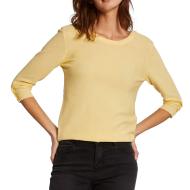 Pull Jaune manches 3/4 Femme Morgan Log pas cher