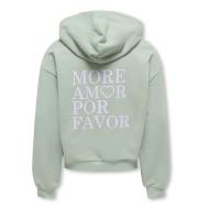 Sweat à Capuche Vert Fille Kids ONLY Amor Life vue 2