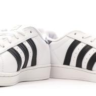 Baskets Blanches/Noires Garçon/Fille Adidas Superstar vue 7