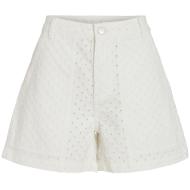 Pantalones cortos blancos para mujer Vila Vipolly de punto calado y denim barato