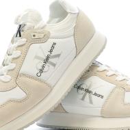 Baskets Blanche/Beige Femme Calvin Klein Jeans Runner Sock vue 7