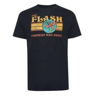 T-Shirt Noir Homme Dc Comics 70's Flash pas cher