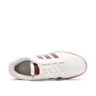 Baskets Beiges/Bordeaux Femme Adidas Court Platform vue 4