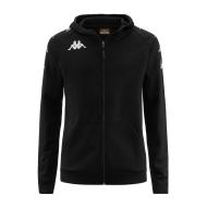 Sweat Zippé Noir Garçon Kappa Divieto pas cher