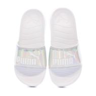 Claquettes Blanche/Argenté Femme Puma Popcat 20 Irridescent vue 3