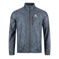Veste de running imprimée Noir Homme ODLO Zeroweight pas cher