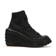 Baskets Noires Femme Converse Chuck 70 De Luxe Wedge vue 2