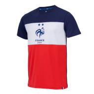 FFF T-shirt Fan Bleu/Blanc/Rouge Homme Equipe de France pas cher