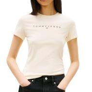 T-shirt Slim Jaune Femme Tommy Hilfiger Linear