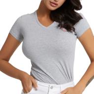 T-shirt Gris Femme Guess Mini Triangle-W1YI1A