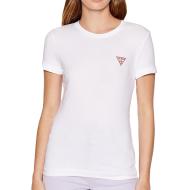 T-shirt Blanc Femme Guess Triangle