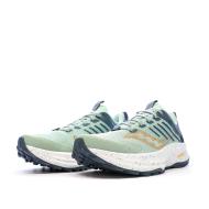 Chaussures de trail Bleu Femme Saucony Ride vue 6