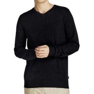 Pull Noir Homme Jack & Jones Emil 12208365 pas cher