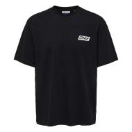 T-shirt Noir Homme Only & Sons print Logo Rlx
