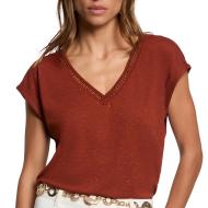 T-shirt Terracotta Femme Morgan DAKA pas cher