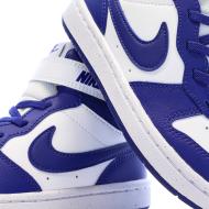 Baskets Blanches/Bleu Garçon Nike Court Borough Mid 2 vue 7