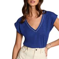T-Shirt Bleu Femme Morgan Fantaisie pas cher