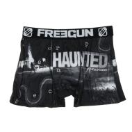 Boxer Noir/Gris à Imprimés Homme Freegun HAU pas cher