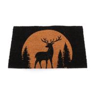 Tapis Noir Imprimés Luance 45x75cm Cerf pas cher