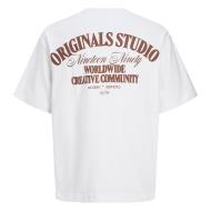 T-Shirt Blanc Garçon Jack & Jones Roxbury vue 2