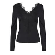 T-Shirt Noir Femme Pieces Pcilu vue 2