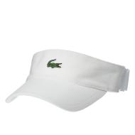 Visière Sport Blanc Lacoste taffetas diamanté pas cher