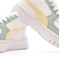 Baskets Blanches/Vert/Jaune Fille Puma Cali Dream Pastel vue 7