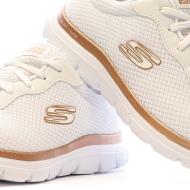 Chaussures de Sport Blanc/Or-Rose Femme Skechers Flex Appeal vue 7