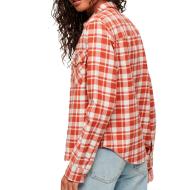 Chemise Manches Longues Orange/Blanche Femme Superdry Lumberjack vue 2