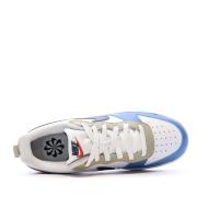 Baskets Blanches/Noires/Bleu Garçon Nike Court Borough vue 4