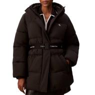 Doudoune Noire Femme Calvin Klein Jeans Belted