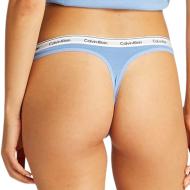 X3 Strings Noir/Bleu Femme Calvin Klein Thong vue 3