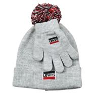 Ensemble Bonnet + Gants Gris Garçon Levi's Nep pas cher