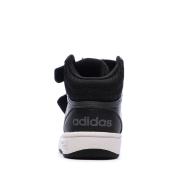 Baskets Noires/Blanches Garçon Adidas Hoops vue 3