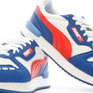 Baskets Blanches/Bleu/Rouge Homme Puma R78 vue 7