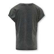 T-shirt Gris Fille Kids ONLY Life Amore vue 2