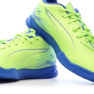 Chaussures de futsal Jaune Fluo/Bleu Garçon Puma Ultra 5 Play vue 7