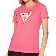 T-shirt Rose Femme Guess Original pas cher