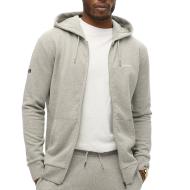Sweat Zippé Gris Homme Superdry Plain Hood pas cher