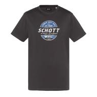 T-shirt Noir Homme Schott TSUSTOUR