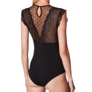 Body Noir dentelle Femme Morgan Dova vue 3
