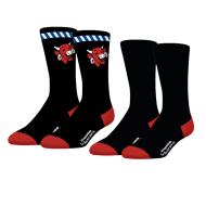 x2 Paires de Chaussettes Rouge/Noir Freegun La Vache qui Rit CHFX2