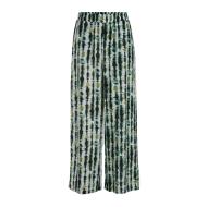 Pantalons fluide Blanc/Vert Femme Vila Vibavina Nipi pas cher